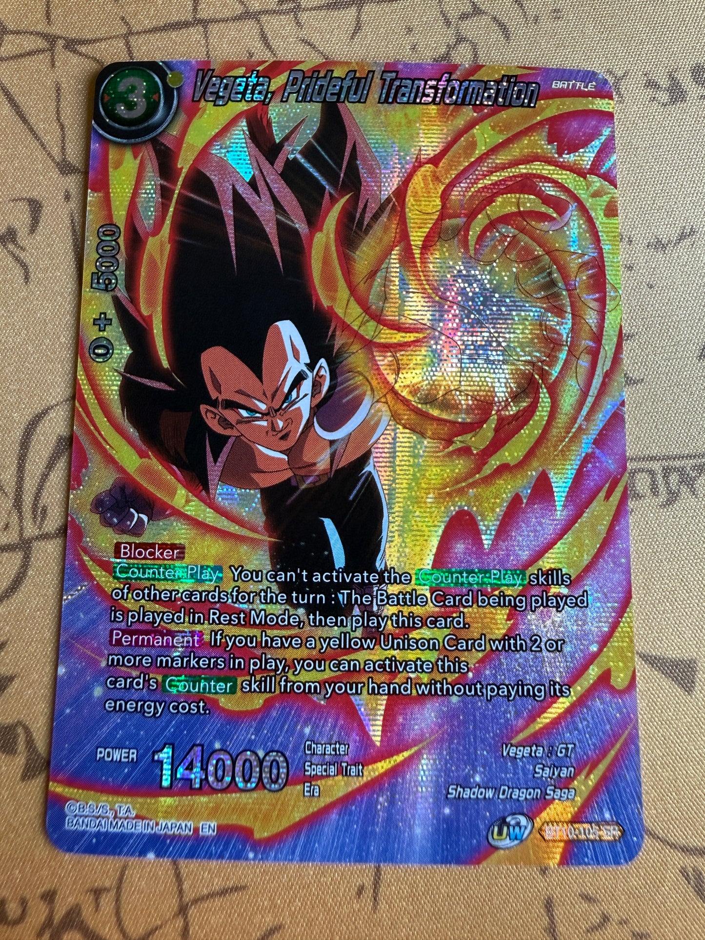 Vegeta, Prideful Transformation BT10-105 Dragon Ball Super Theme Selection: History Of Vegeta