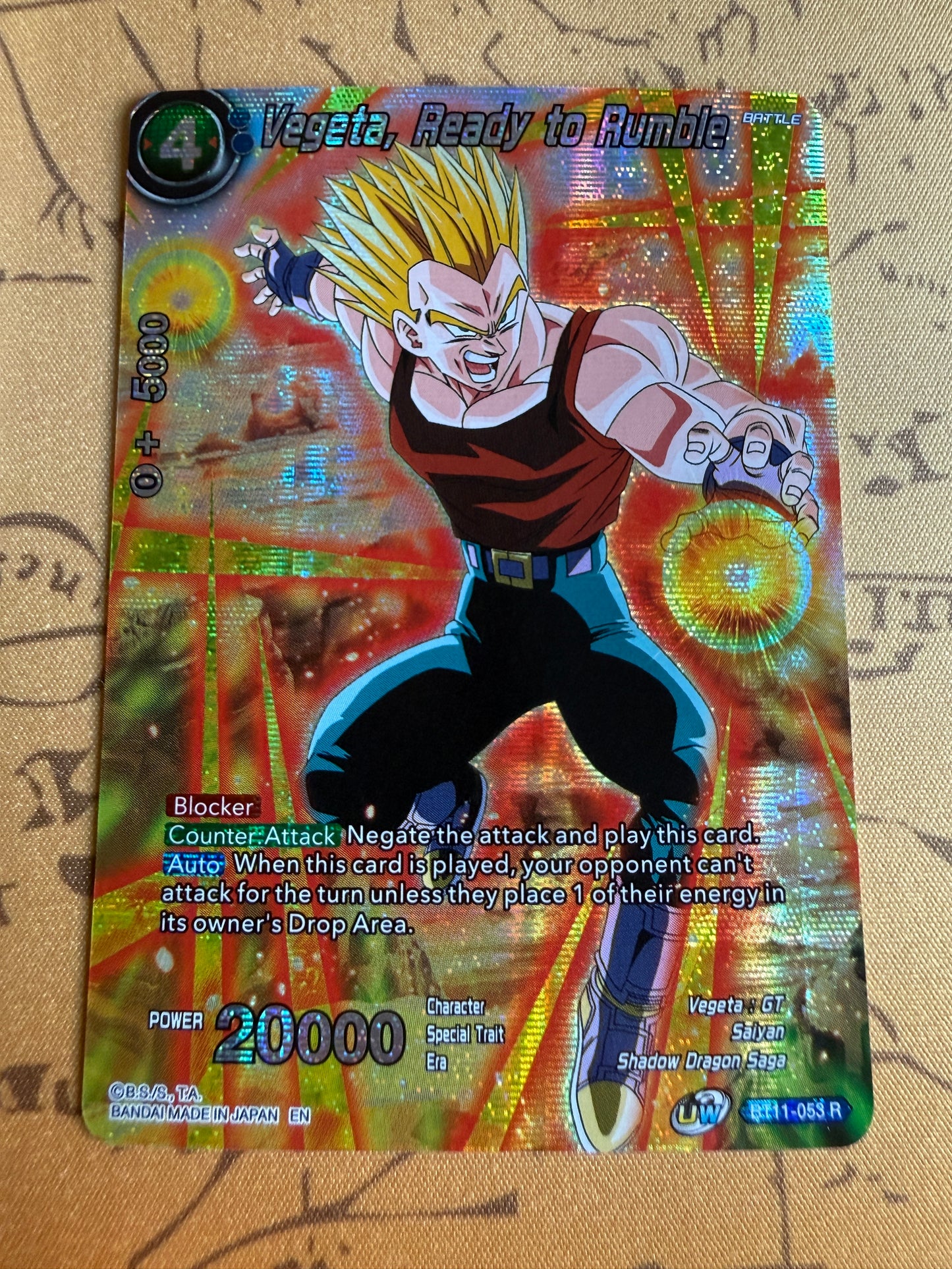 Vegeta, Ready To Rumble BT11-053 Dragon Ball Super Theme Selection: History Of Vegeta