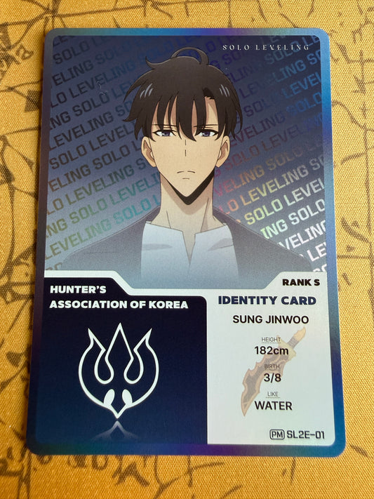 Sung Jinwoo PM SL2E-01 ID Card | Promo | Solo Leveling Volume 2 | Mapniverse | Korean