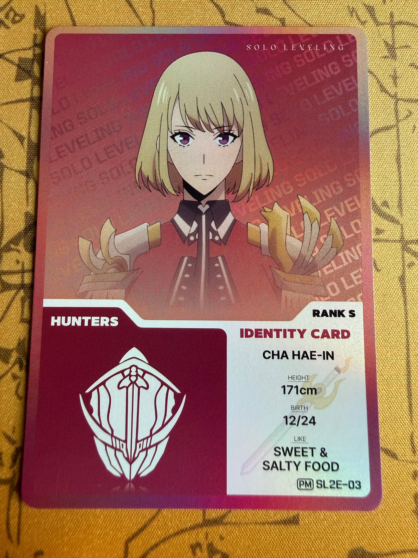 Cha Hae-In PM SL2E-03 ID Card | Promo | Solo Leveling Volume 2 | Mapniverse | Korean
