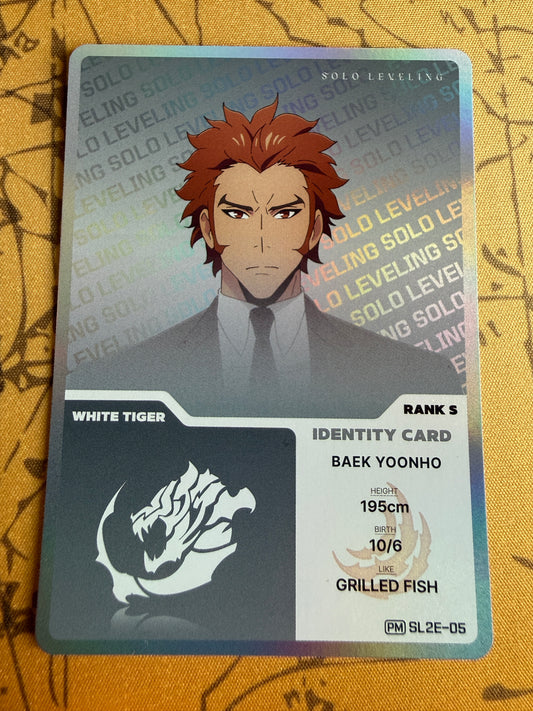 Baek Yoonho PM SL2E-05 ID Card | Promo | Solo Leveling Volume 2 | Mapniverse | Korean