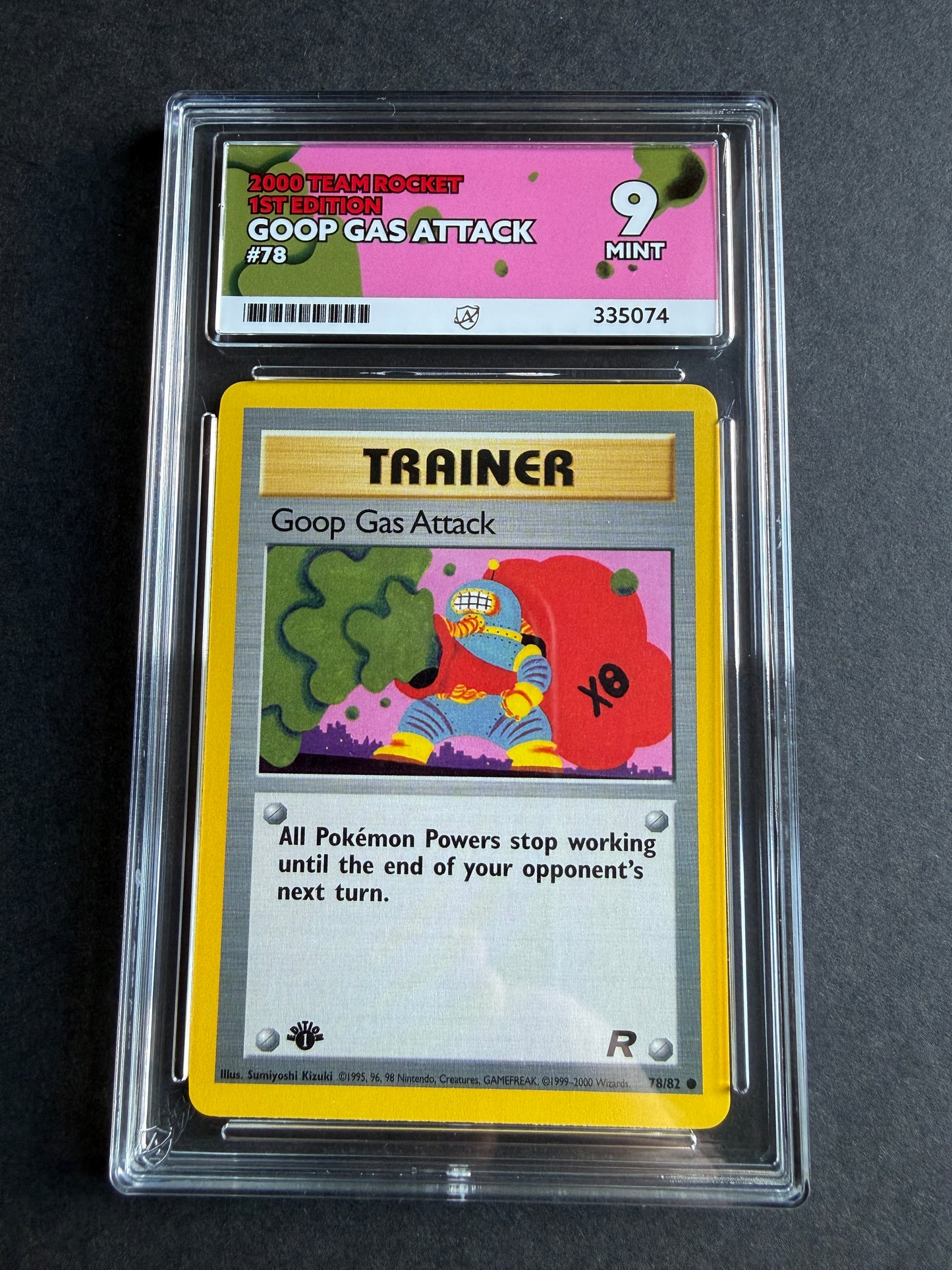 Goop Gas Attack #78 1st Edition | Pokemon | 2000 Team Rocket | Graded ACE 9 - MINT