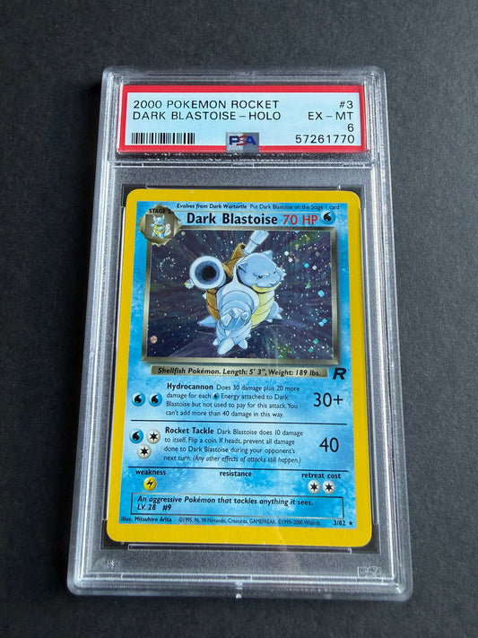 Dark Blastoise #3 | Pokemon Team Rocket 2000 | PSA 6