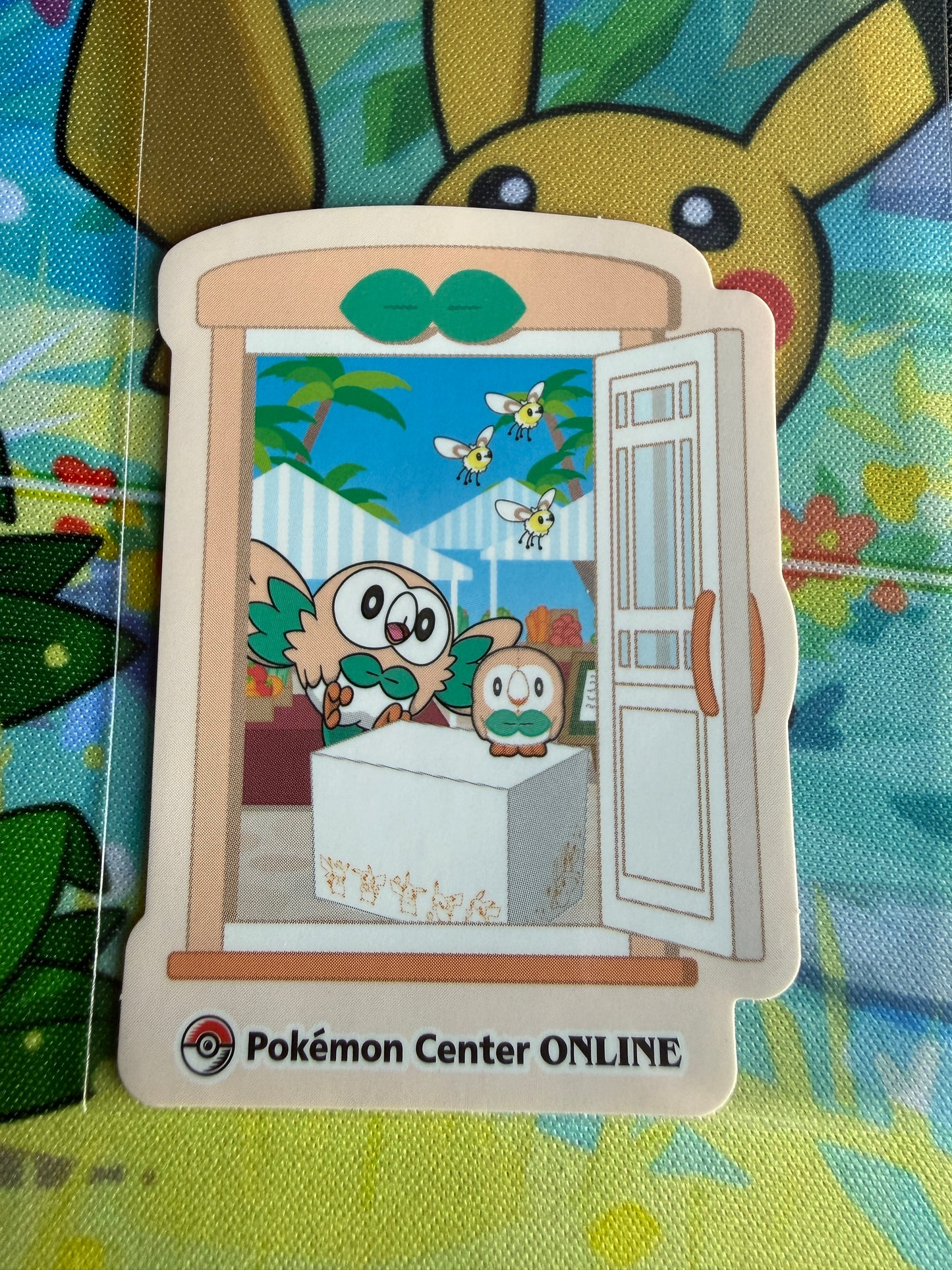 Pokemon Center Online | Nintendo | Award 'Door' Sticker | Rowlet Non-Holo