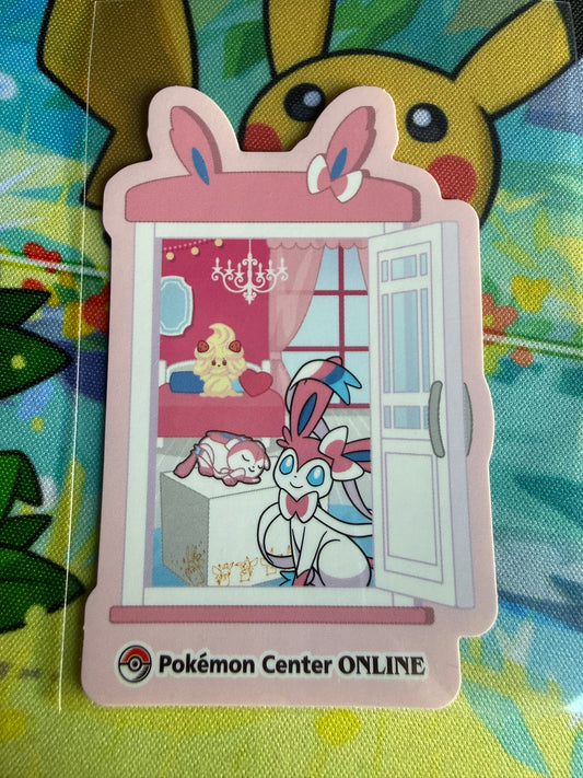 Pokemon Center Online | Nintendo | Award 'Door' Sticker | Sylveon Non-Holo