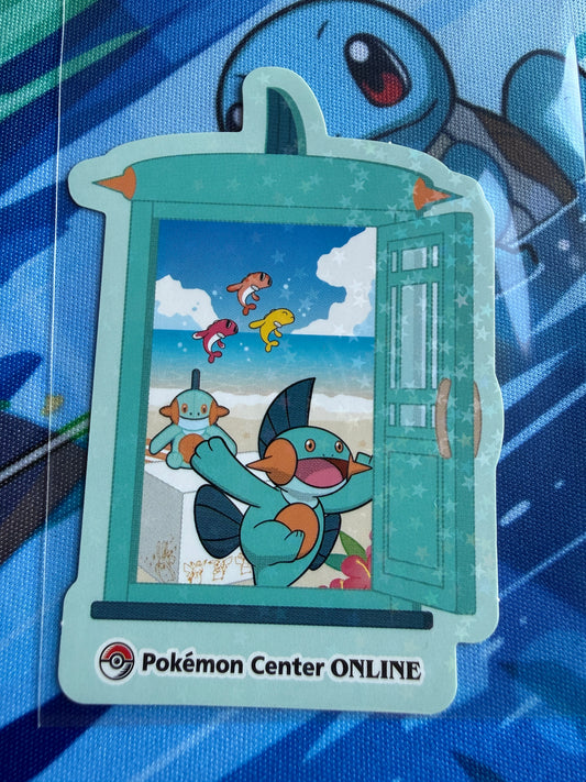 Pokemon Center Online | Nintendo | Award 'Door' Sticker | Marshtomp Holo
