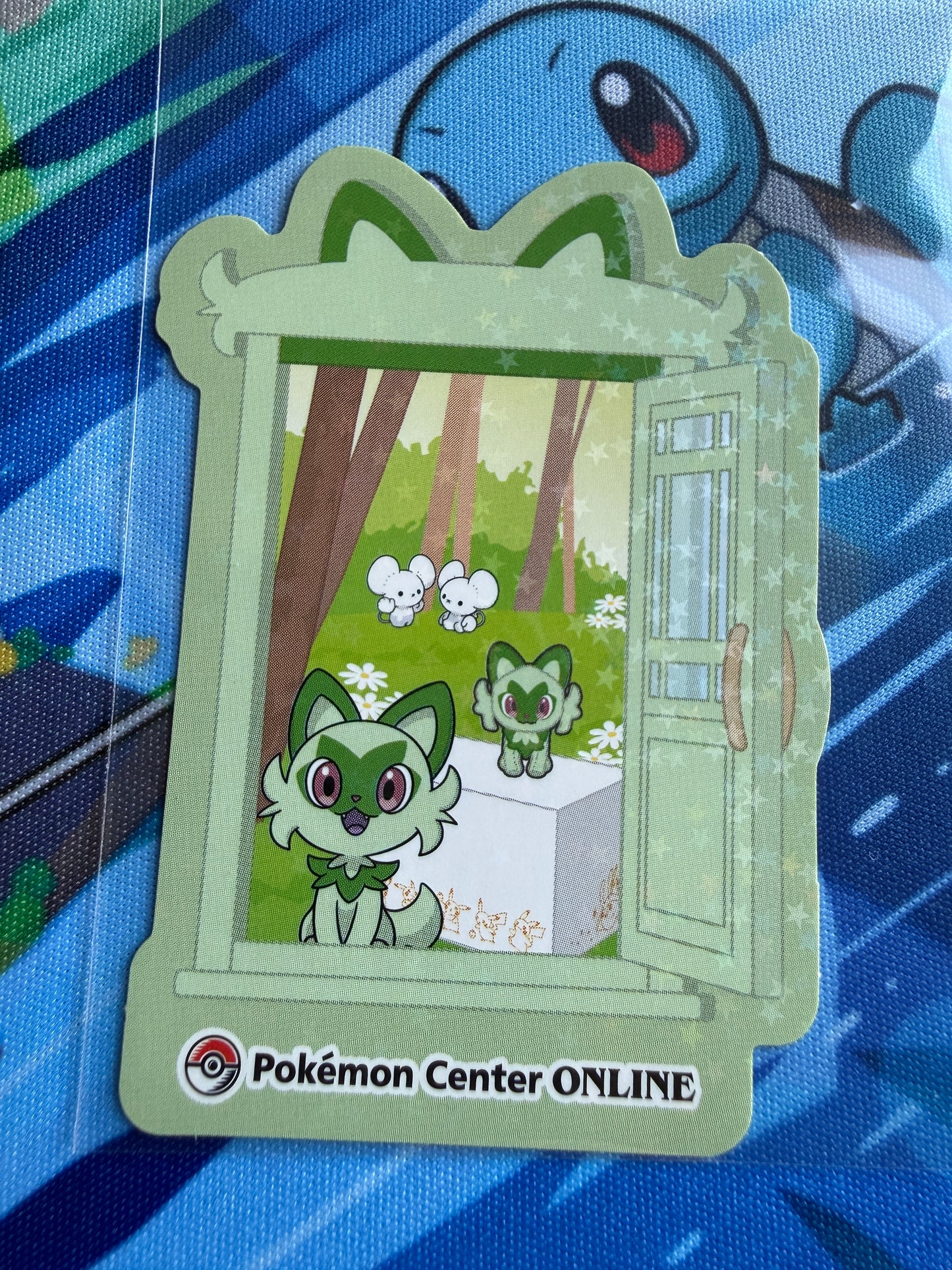 Pokemon Center Online | Nintendo | Award 'Door' Sticker | Sprigatito Holo