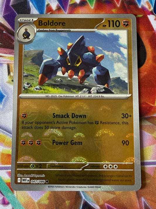 Boldore #47 [Pokeball] | Pokemon | Black Bolt & White Flare