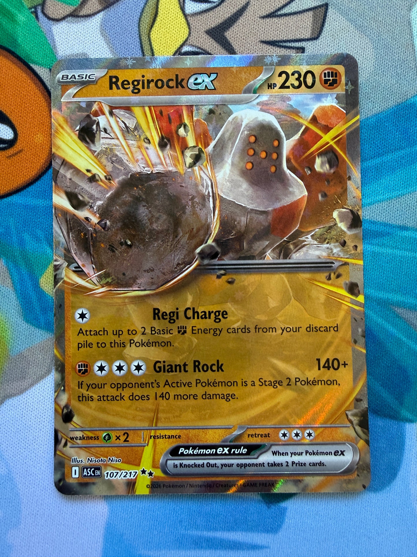Regirock Ex #107 Pokemon Ascended Heroes