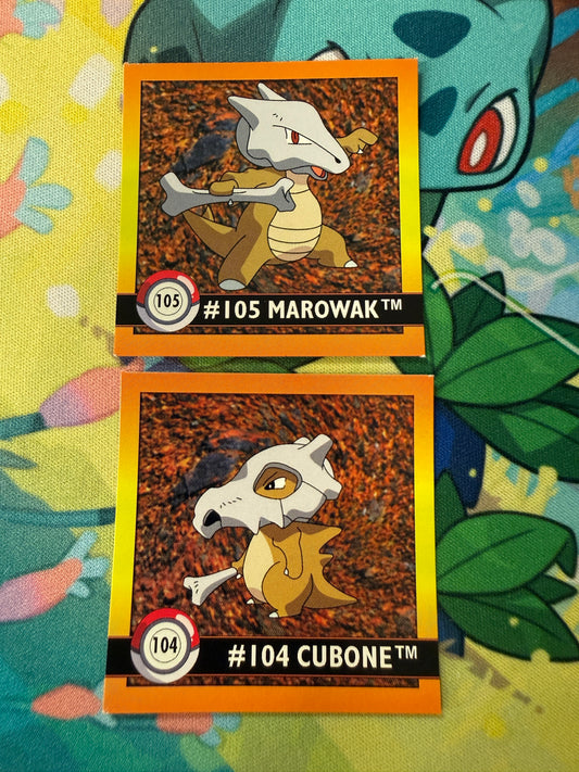 Marowak #105 and Cuban #104 | Pokemon Artbox Stickers
