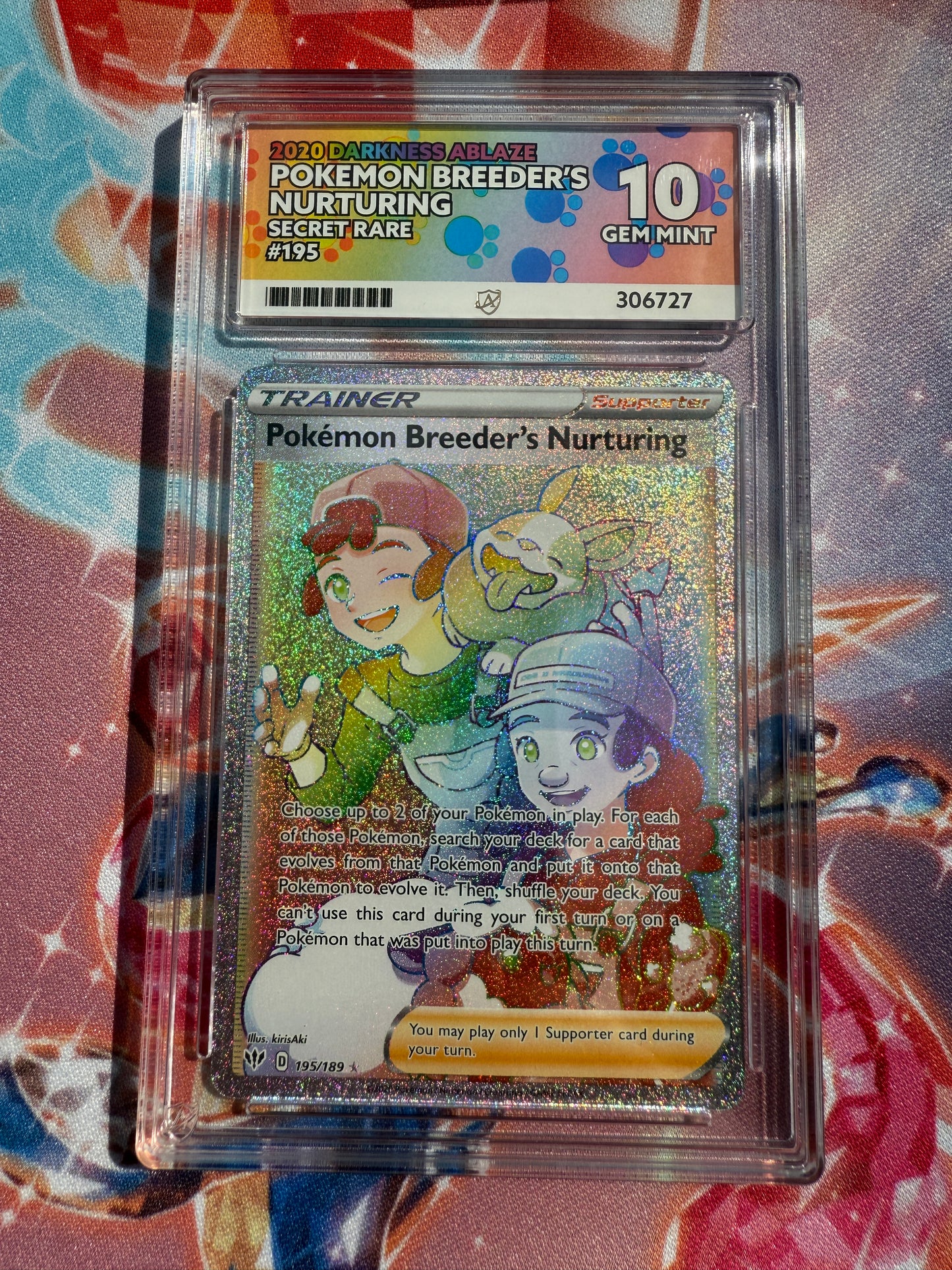 Pokemon Breeder's Nurturing #195 | Pokemon Darkness Ablaze | ACE Grading 10