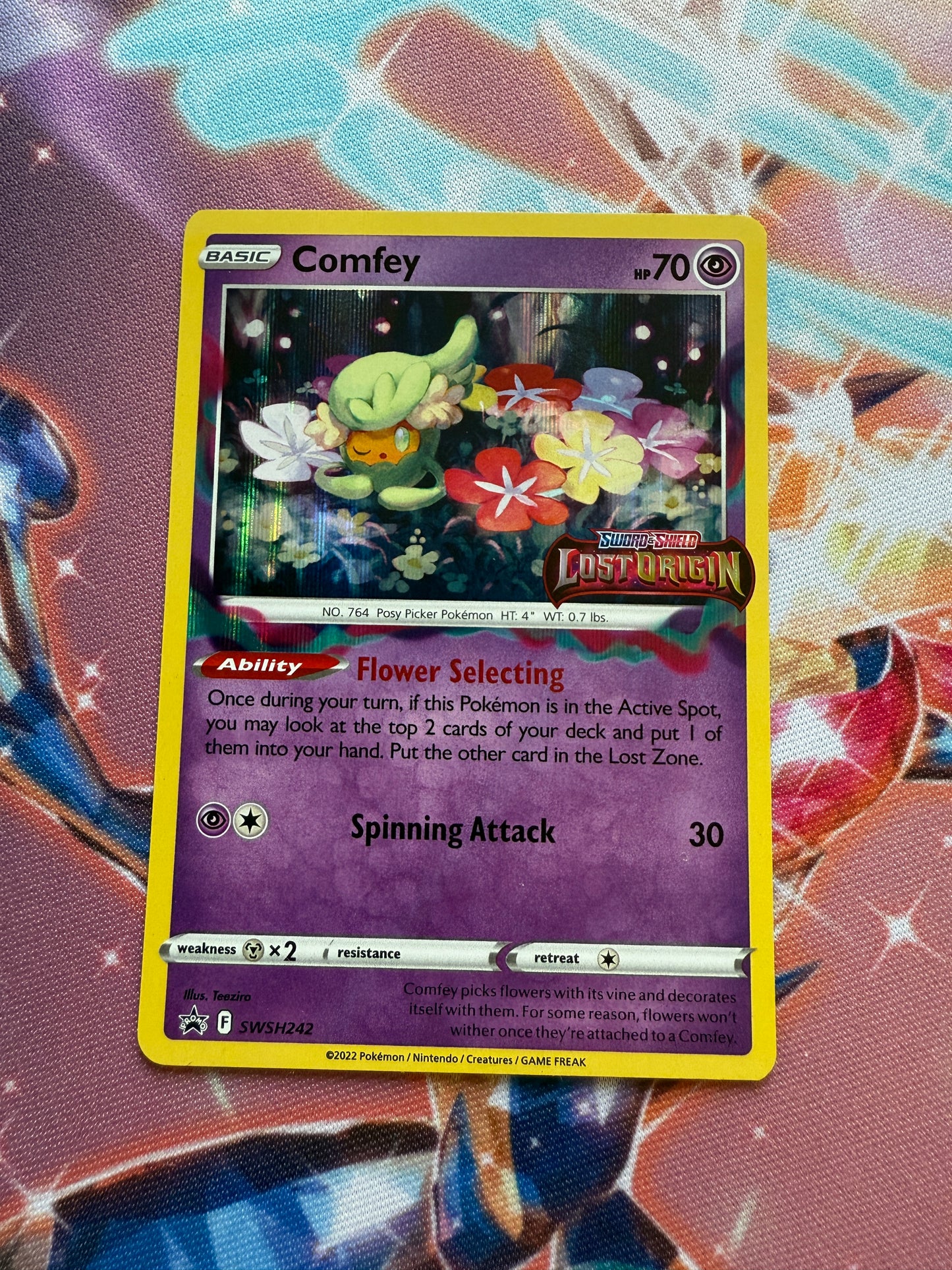 Comfey #SWSH242 STAMPED | Pokemon Promo | Sword and Shield Lost Origin