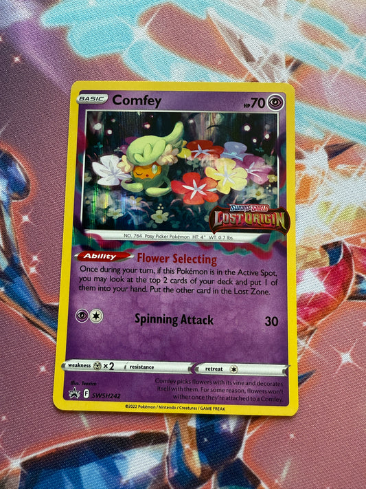 Comfey #SWSH242 STAMPED | Pokemon Promo | Sword and Shield Lost Origin