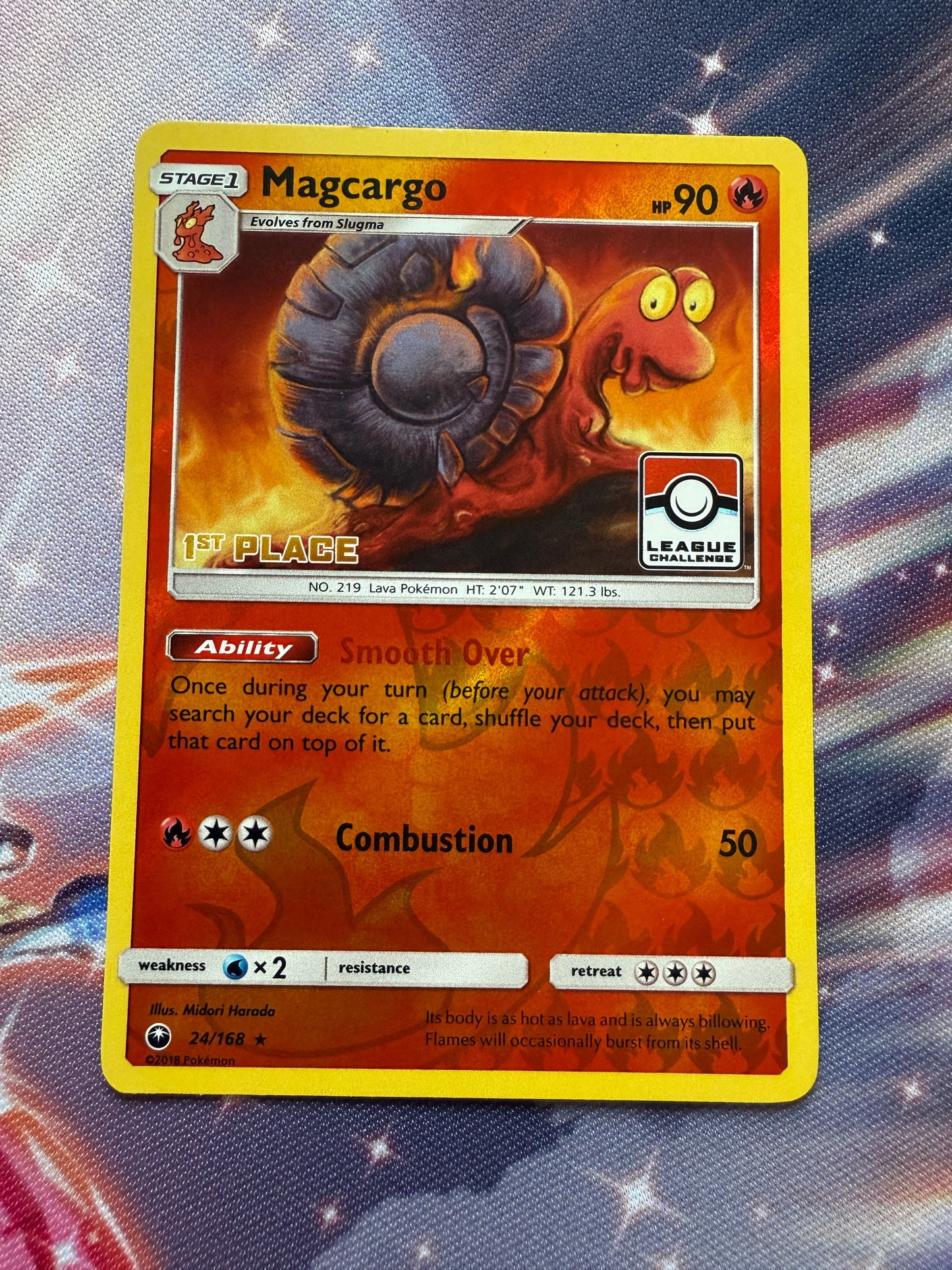 Magcargo [1st, 2nd, 3rd and 4th Place League] #24 | Pokemon | Sun and Moon Celestial Storm ALL 4 CARDS