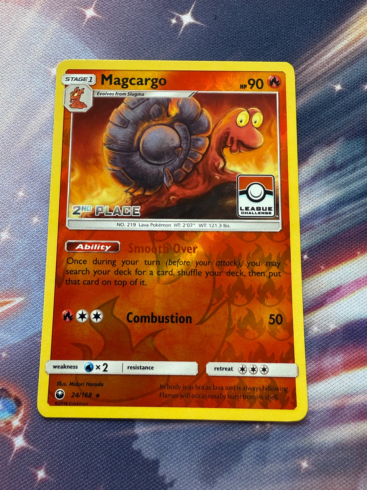 Magcargo [1st, 2nd, 3rd and 4th Place League] #24 | Pokemon | Sun and Moon Celestial Storm ALL 4 CARDS