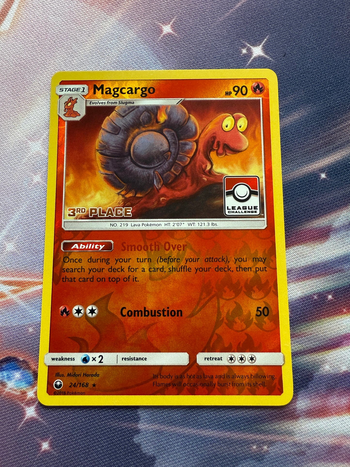 Magcargo [1st, 2nd, 3rd and 4th Place League] #24 | Pokemon | Sun and Moon Celestial Storm ALL 4 CARDS