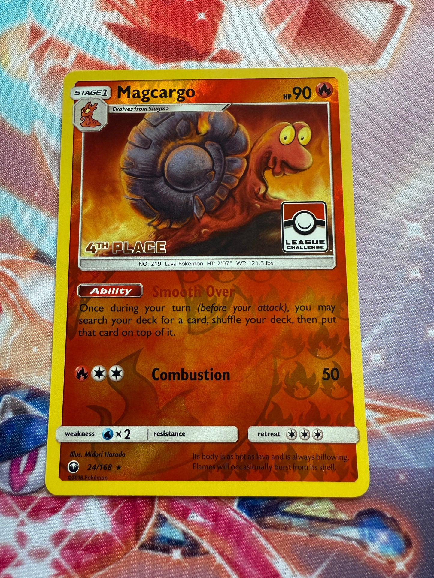 Magcargo [1st, 2nd, 3rd and 4th Place League] #24 | Pokemon | Sun and Moon Celestial Storm ALL 4 CARDS