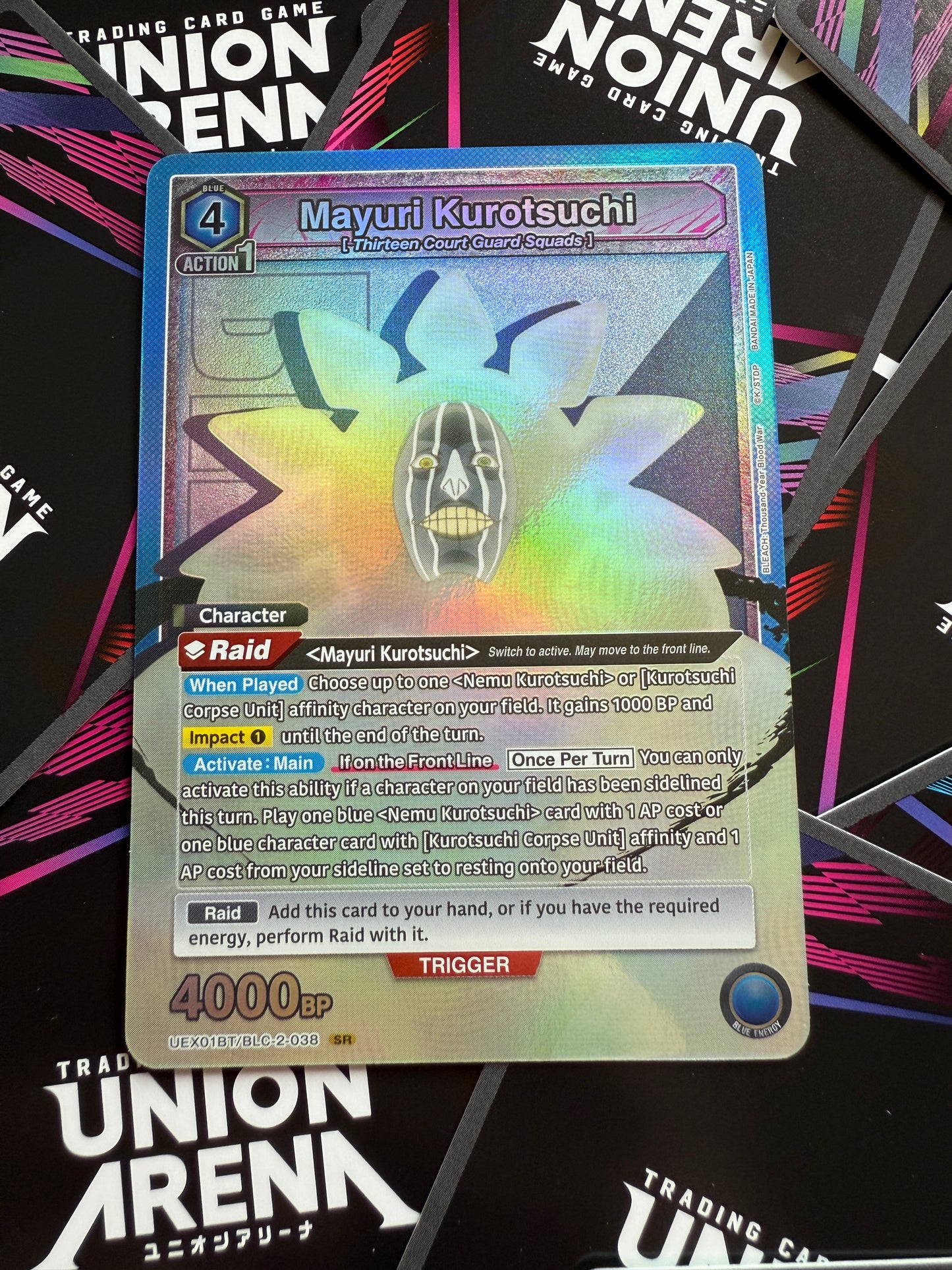 Union Arena | Thousand-Year Blood War Vol 2 | English | Mayuri Kurotsuchi SR | UEX01BT/BLC-2-038