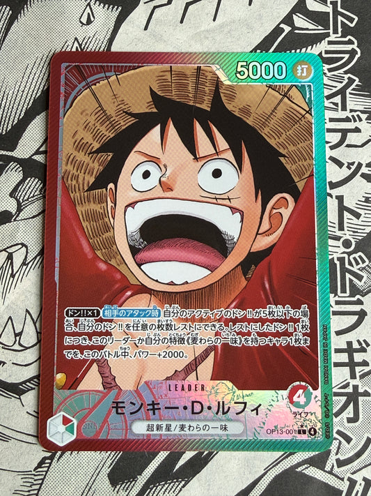 Monkey.D.Luffy [Alternate Art] OP13-001 One Piece Carrying On His Will
