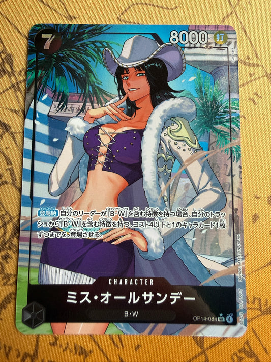 Ms. All Sunday [Alternate Art] OP14-084 | One Piece Japanese Azure Sea's Seven