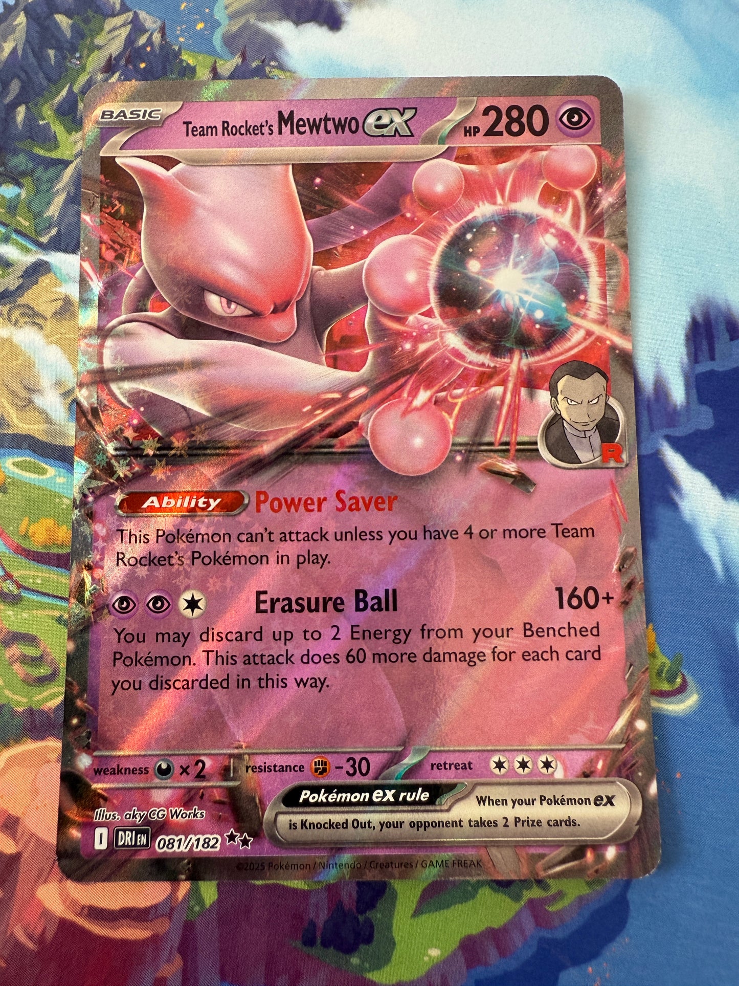 Team Rocket's Mewtwo Ex #81 Pokemon Destined Rivals