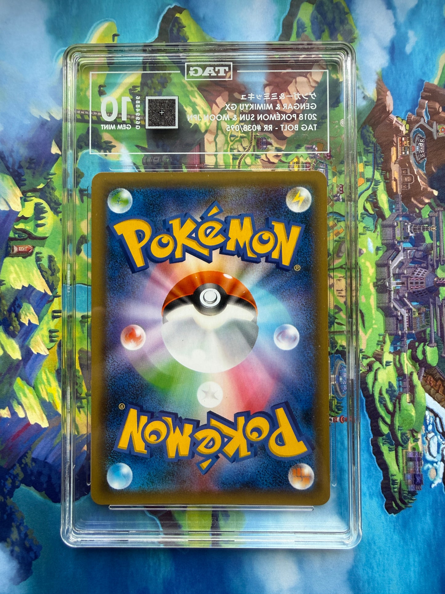 Gengar & Mimikyu GX #38 | Pokemon Japanese Tag Bolt | Tag Team | TAG Graded 10