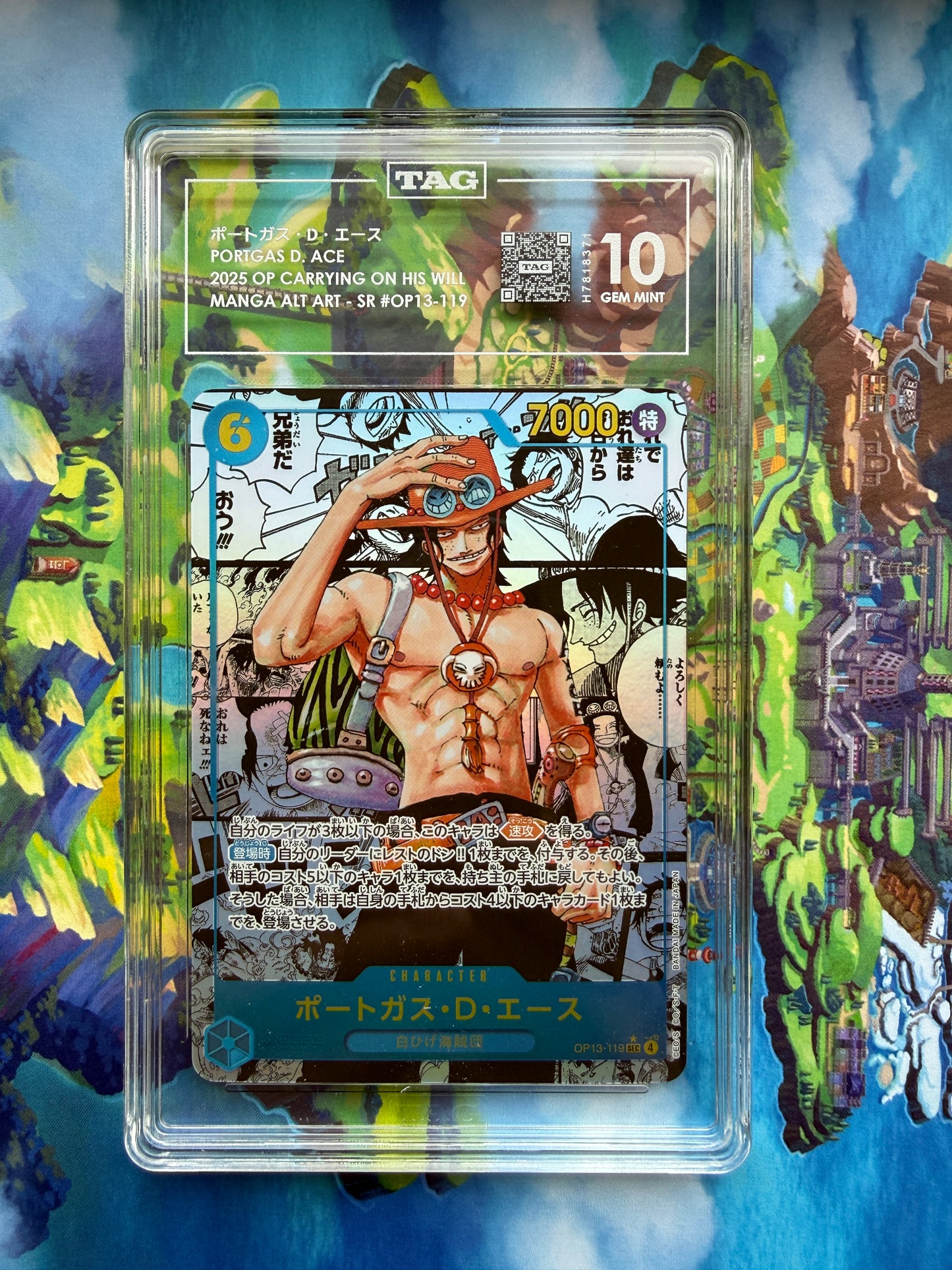 TAG 10 | Portgas.D.Ace [Manga] OP13-119 One Piece Japanese Carrying On His Will