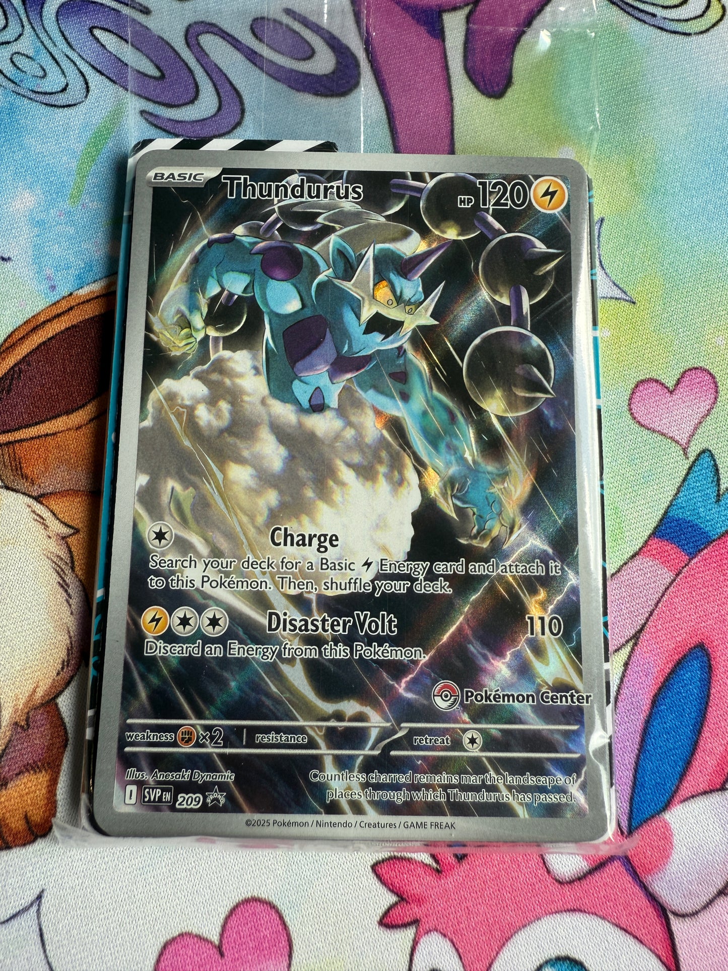 Thundurus #209 | Black Bolt & White Flare | Promo | Pokemon Center Stamped | Sealed