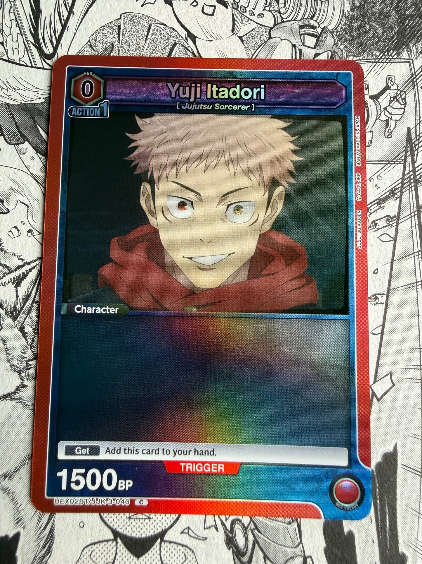 Union Arena | Jujutsu Kaisen | Yuji Itadori Box Topper Foil - UEX02BT/JJK-3-040