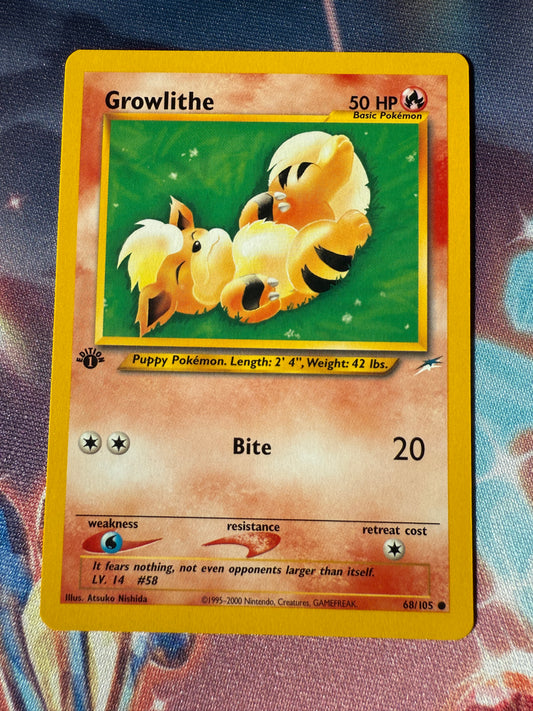 Growlithe [1st Edition] #68 Pokemon Neo Destiny