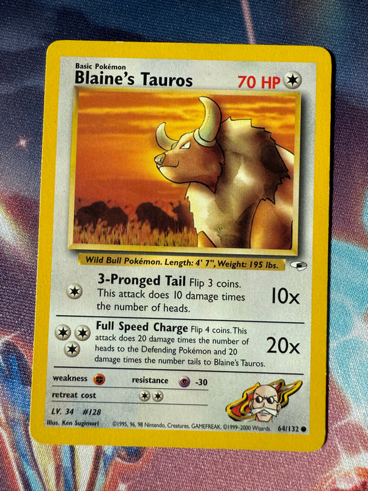 Blaine's Tauros #64 Pokemon Gym Heroes