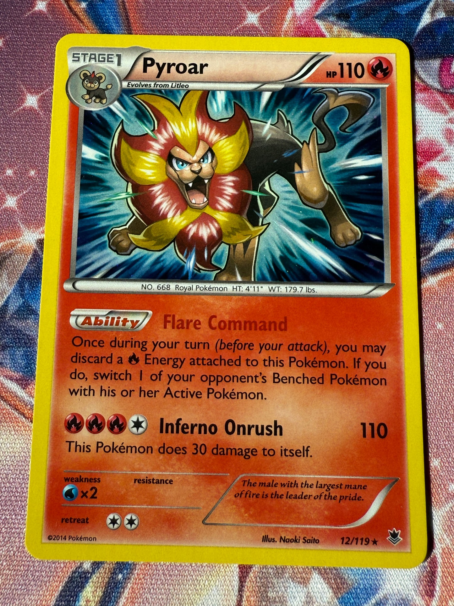 Pyroar [Cosmos Holo] #12 Pokemon Phantom Forces