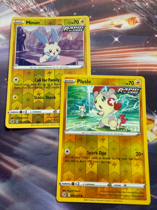 Plusle #89 & Minun #90 [Reserve Holo] | Pokemon Fusion Strike