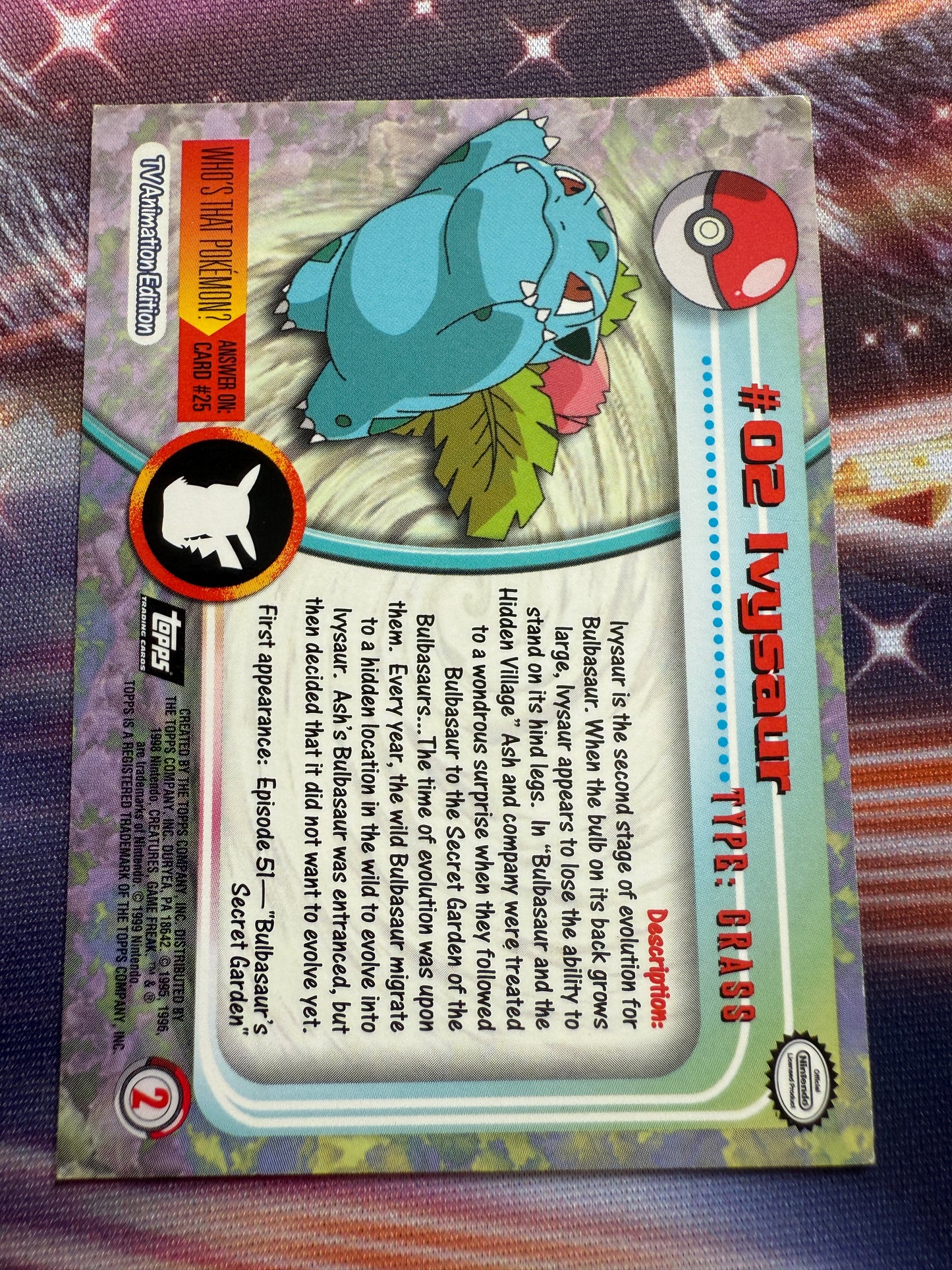 Ivysaur #2 | Pokemon 1999 Topps TV