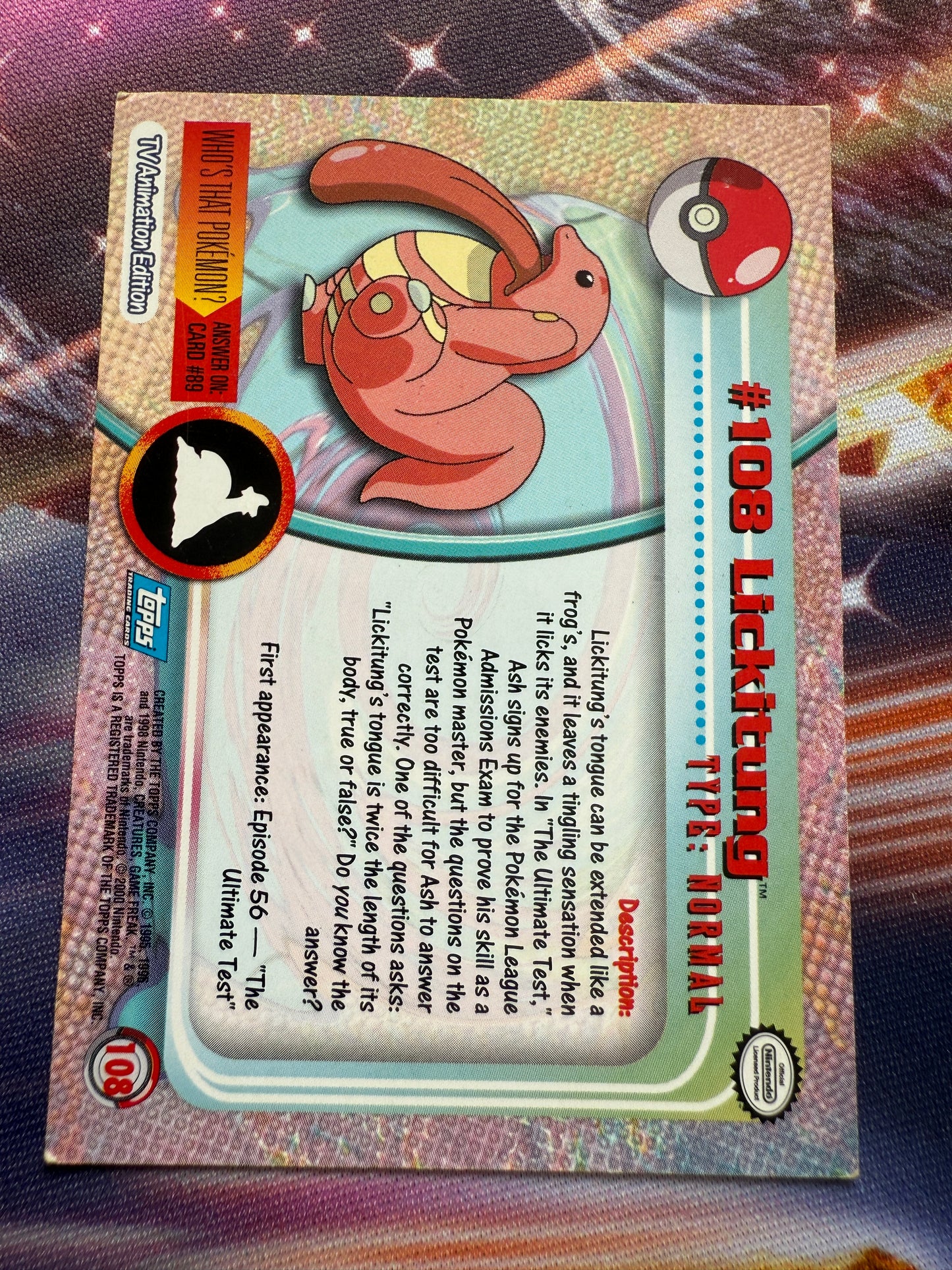 Lickitung #108 | Pokemon 2000 Topps TV