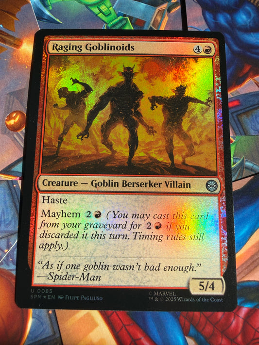 Magic The Gathering | Marvel Spider-Man | Raging Goblinoids U 85 Foil