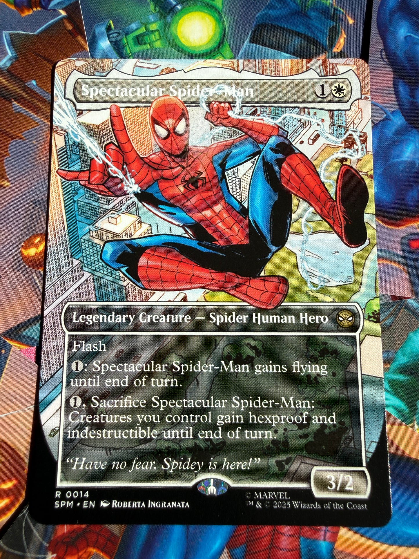 Magic The Gathering | Marvel Spider-Man | Spectacular Spider-Man R 14 Borderless Art