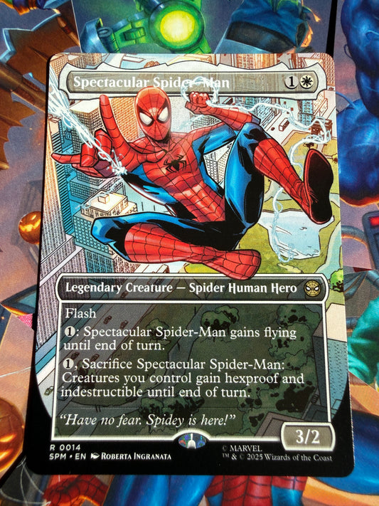 Magic The Gathering | Marvel Spider-Man | Spectacular Spider-Man R 14 Borderless Art