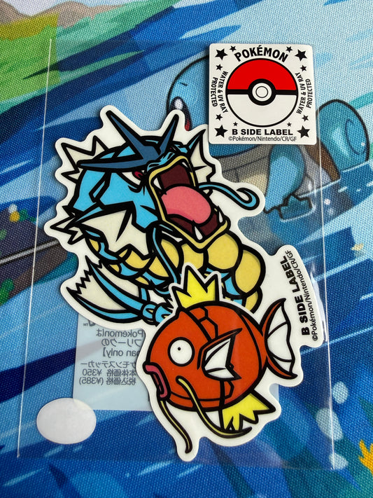 Gyarados & Magikarp B-Side Label Pokemon Sticker [Japanese]