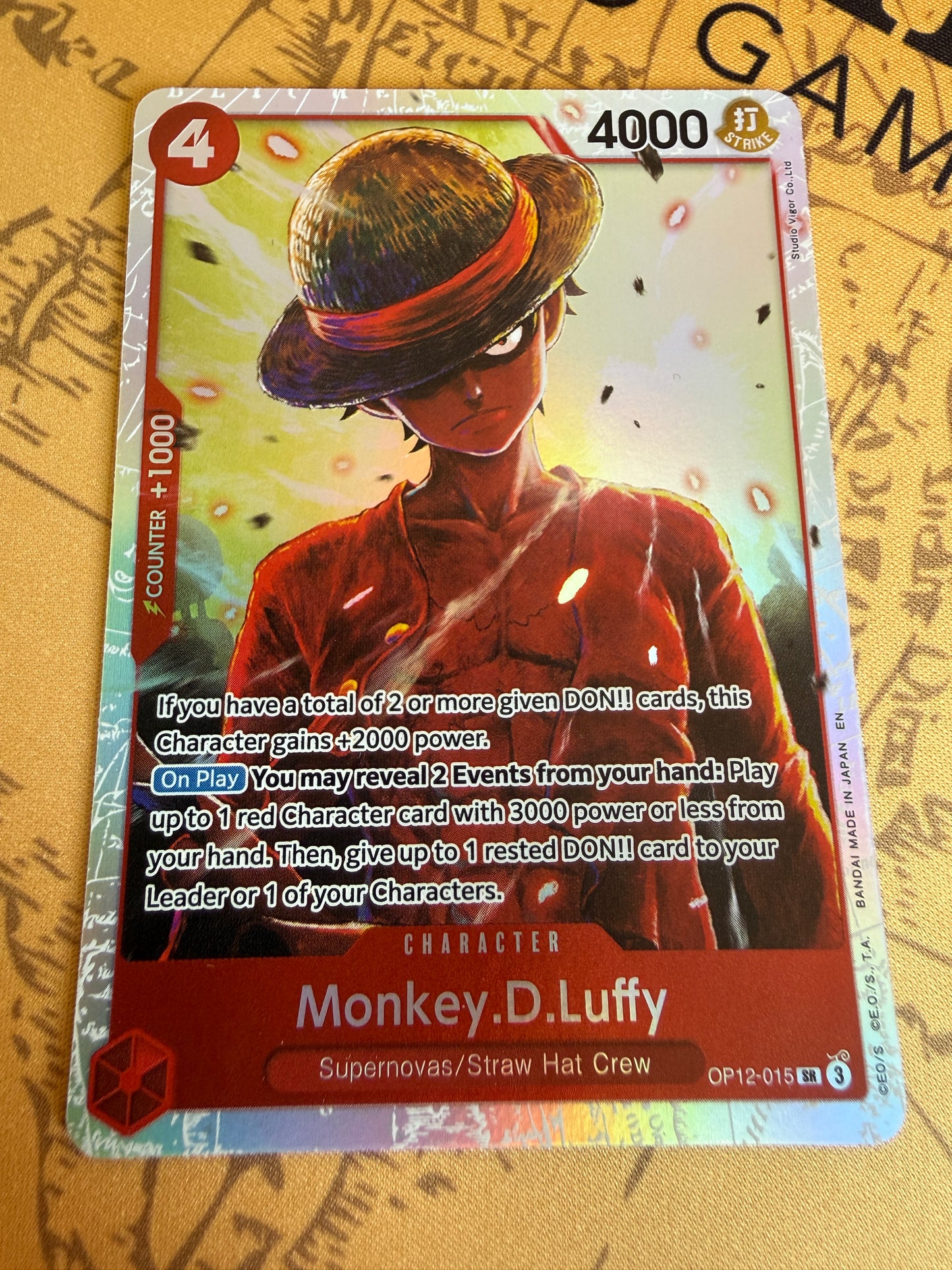 One Piece | English | Monkey D Luffy OP12-015 SR