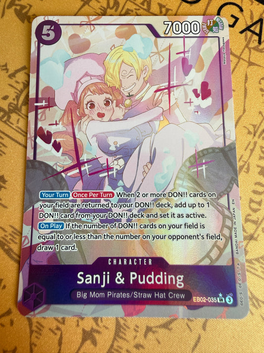One Piece | English | Sanji & Pudding SR* EB02-035 Alternate Art