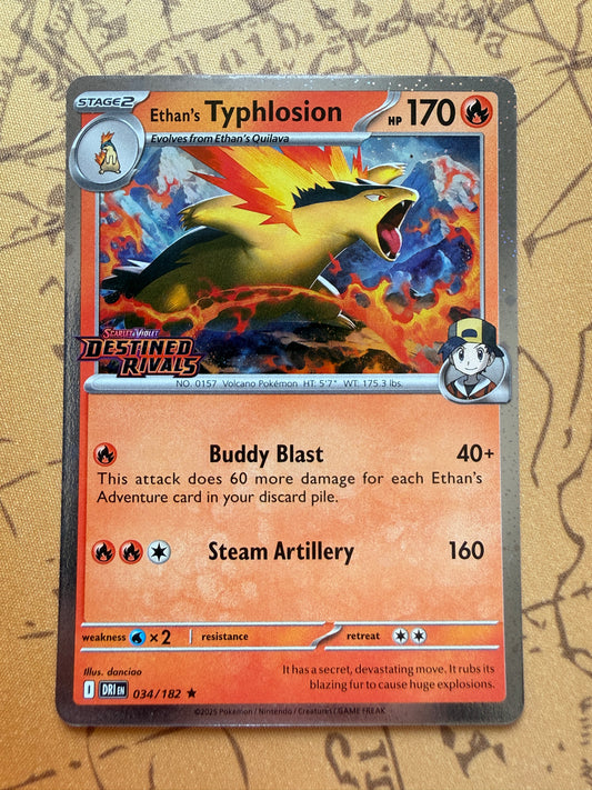 Ethan's Typhlosion #34 STAMPED Prerelease | Destined Rivals