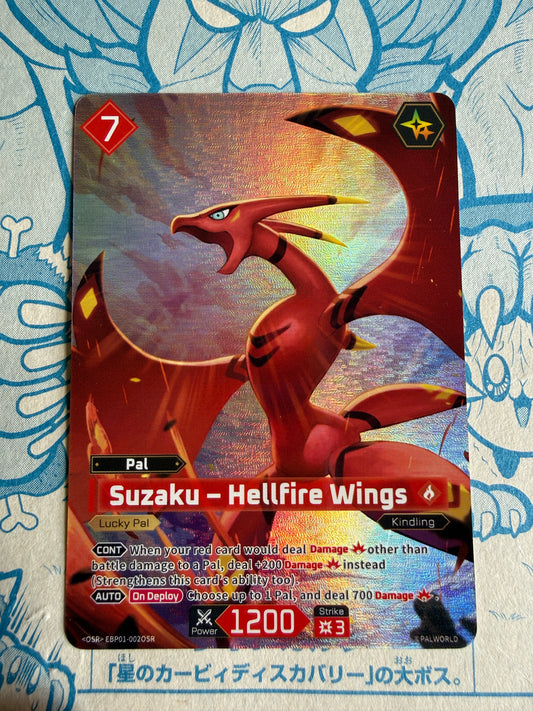 Suzaku – Hellfire Wings #EBP01-002OSR PalWorld Dawn of Palpagos