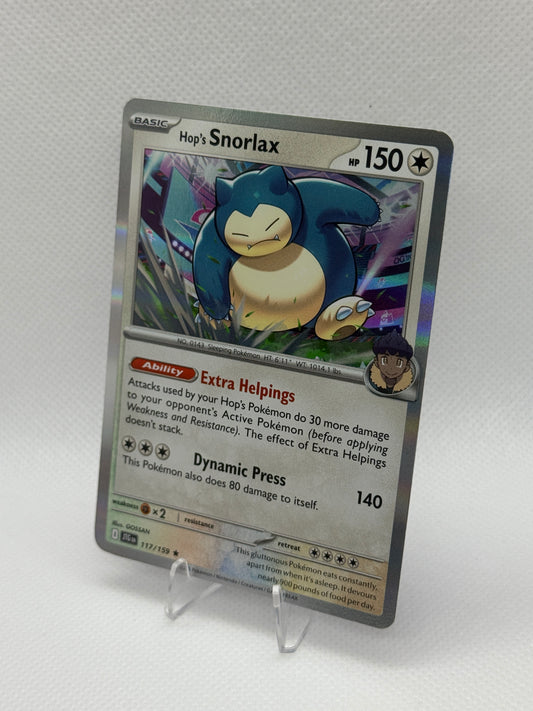 Pokemon Journey Together English Card | JTG | Hop's Snorlax #117 Holo