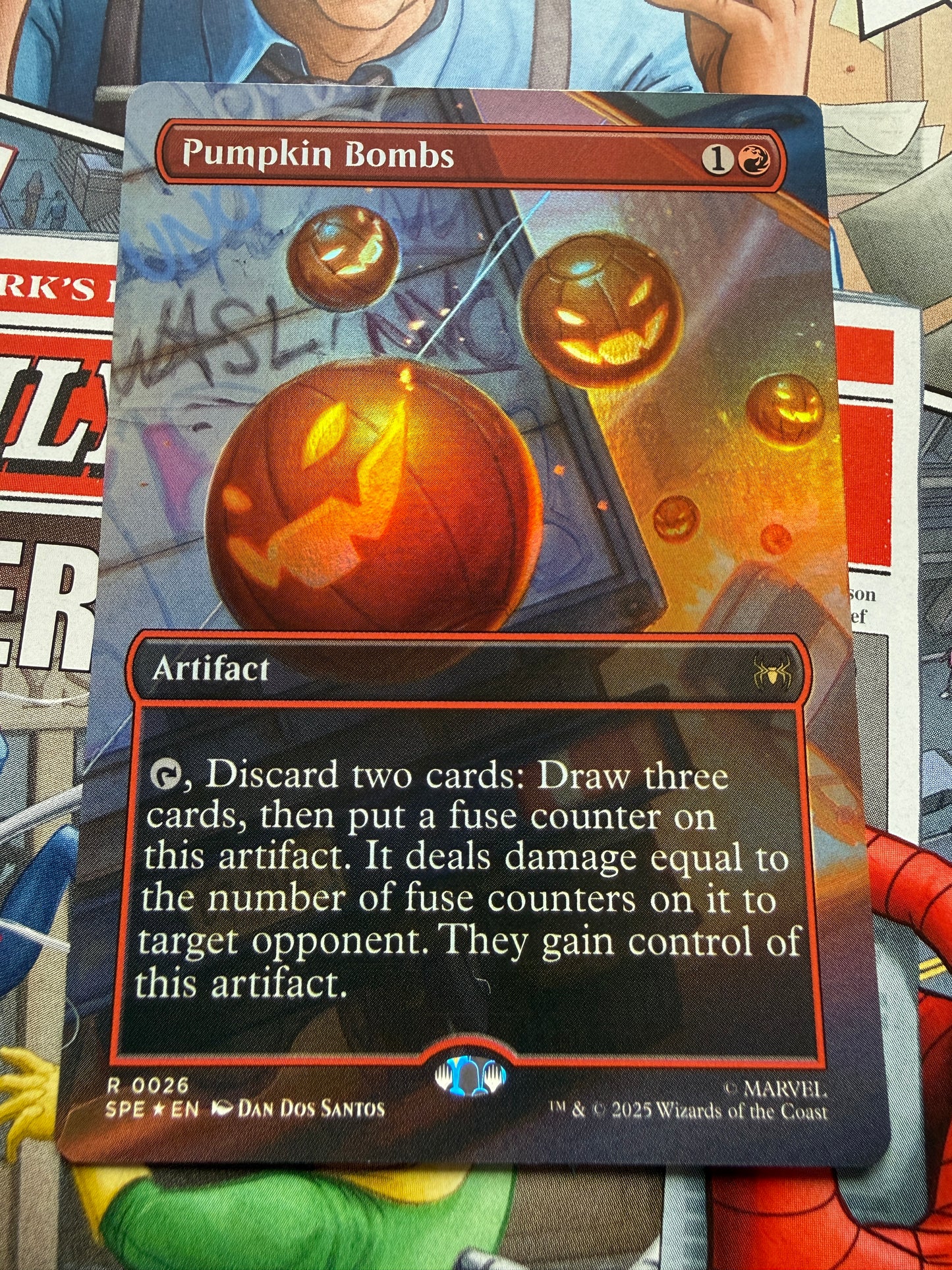 Pumpkin Bombs (FOIL) | 0026 | MARVEL'S SPIDER-MAN ETERNAL | Magic the Gathering Single Card