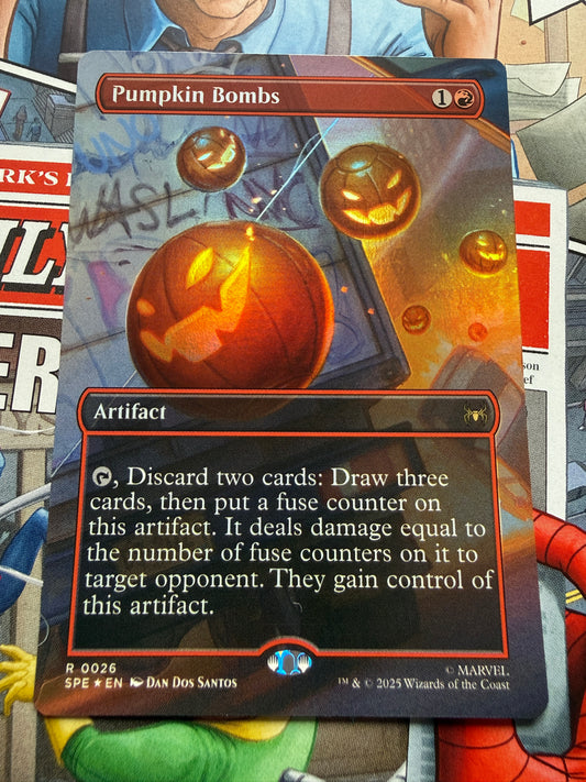 Pumpkin Bombs (FOIL) | 0026 | MARVEL'S SPIDER-MAN ETERNAL | Magic the Gathering Single Card