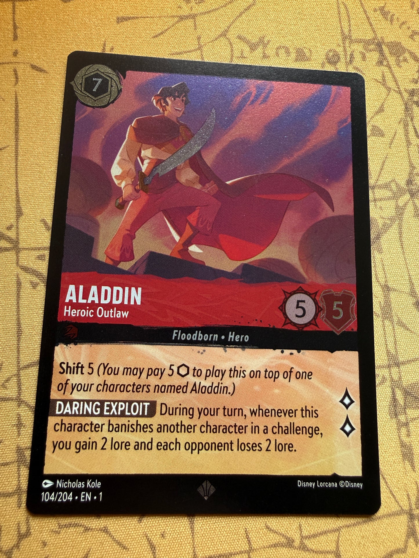 Aladdin - Heroic Outlaw [Foil] #104 Lorcana First Chapter