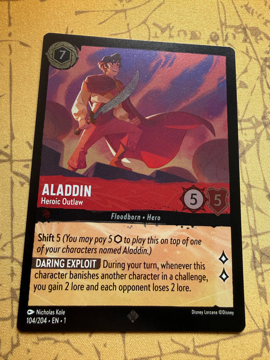 Aladdin - Heroic Outlaw [Foil] #104 Lorcana First Chapter