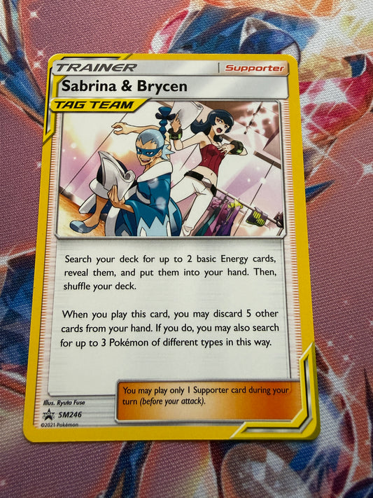 Sabrina & Brycen #SM246 | Pokemon Promo | Tag Team