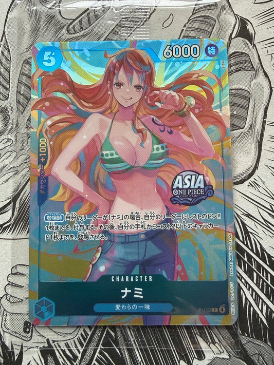 Nami [Asia Yellow Mini Tin] P-112 One Piece Japanese Promo